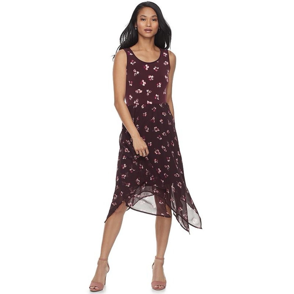 Elle Floral Sleeveless Midi Dress